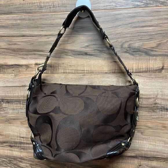 Coach Carly  Signatur Logo Shoulder Bag - Picture 3 of 6